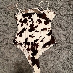 Cow Print Body Suit